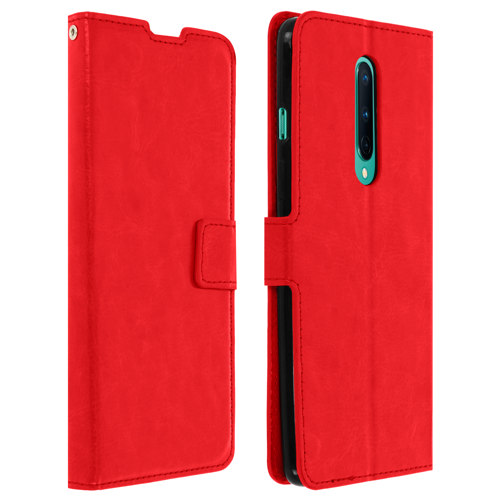 AVIZAR Vintage Series, Bookcover, OnePlus, 8, Rot OnePlus