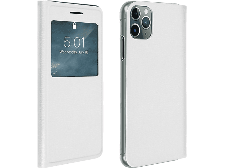 AVIZAR View Cover Bookcover, Max, Pro Series, Weiß iPhone 11 Apple