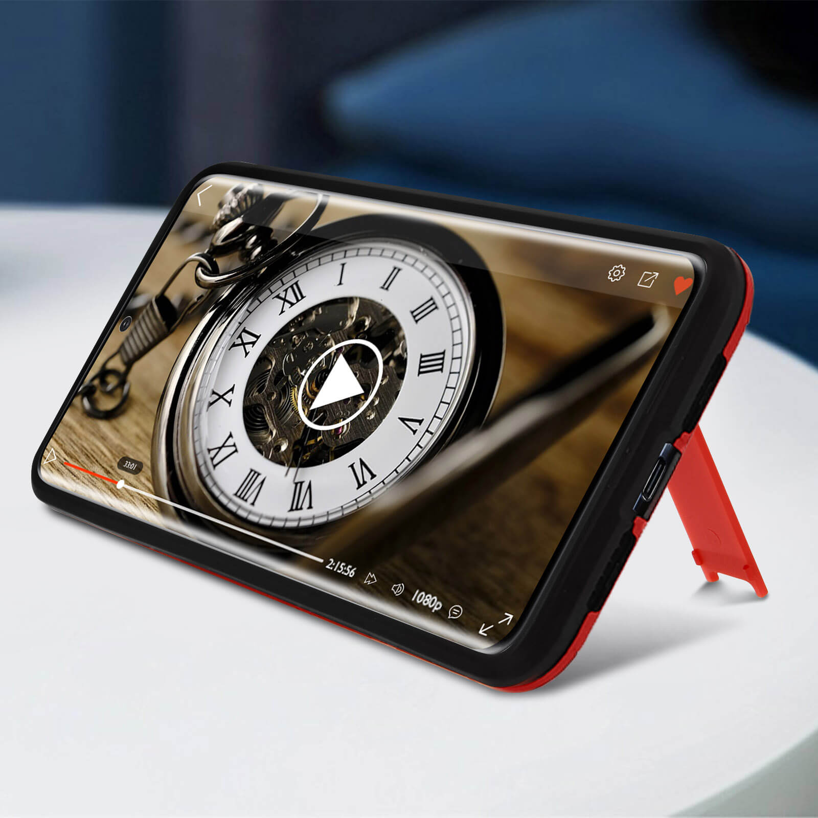 Telefono con video di un orologio da tasca.