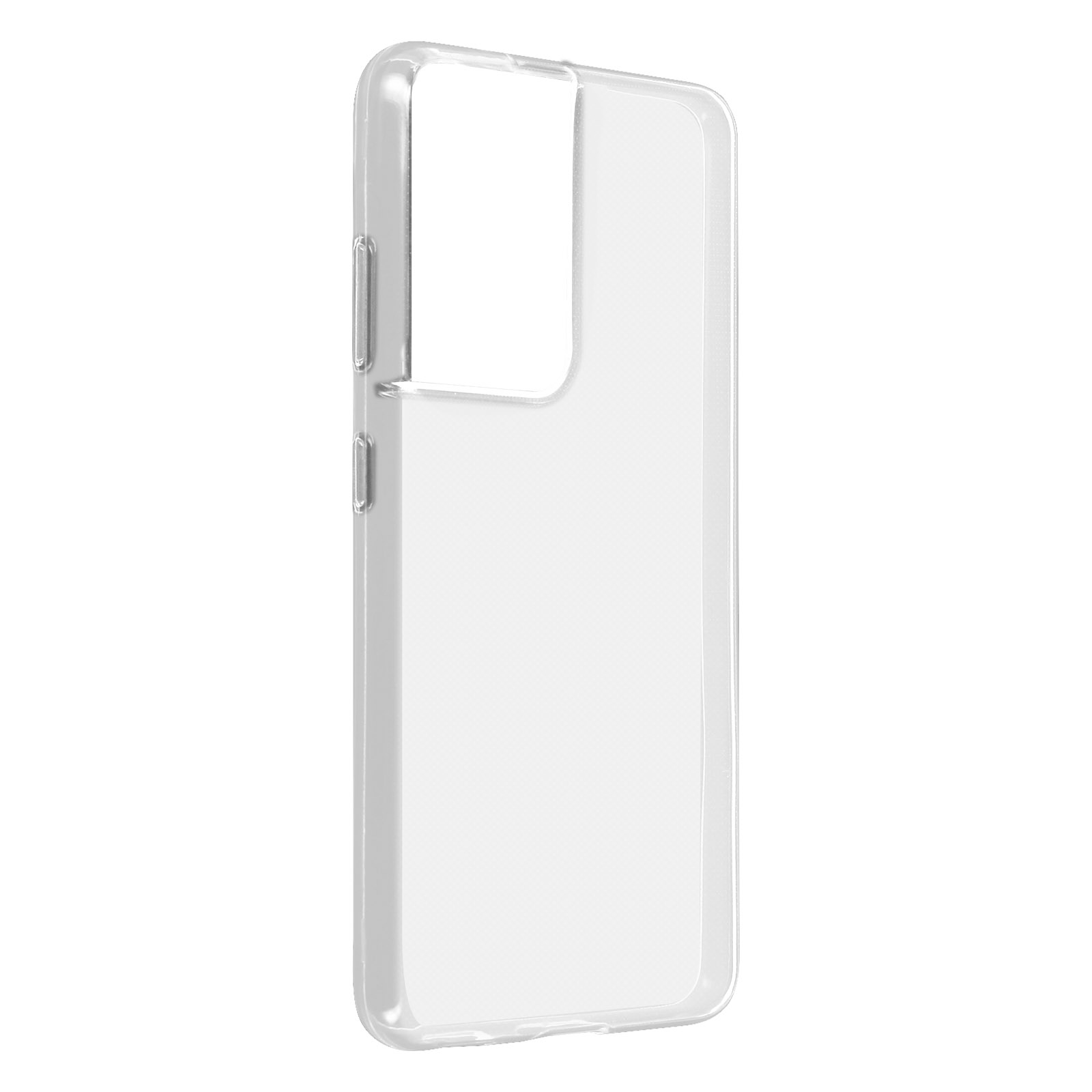 Una custodia trasparente per telefono con un design semplice.