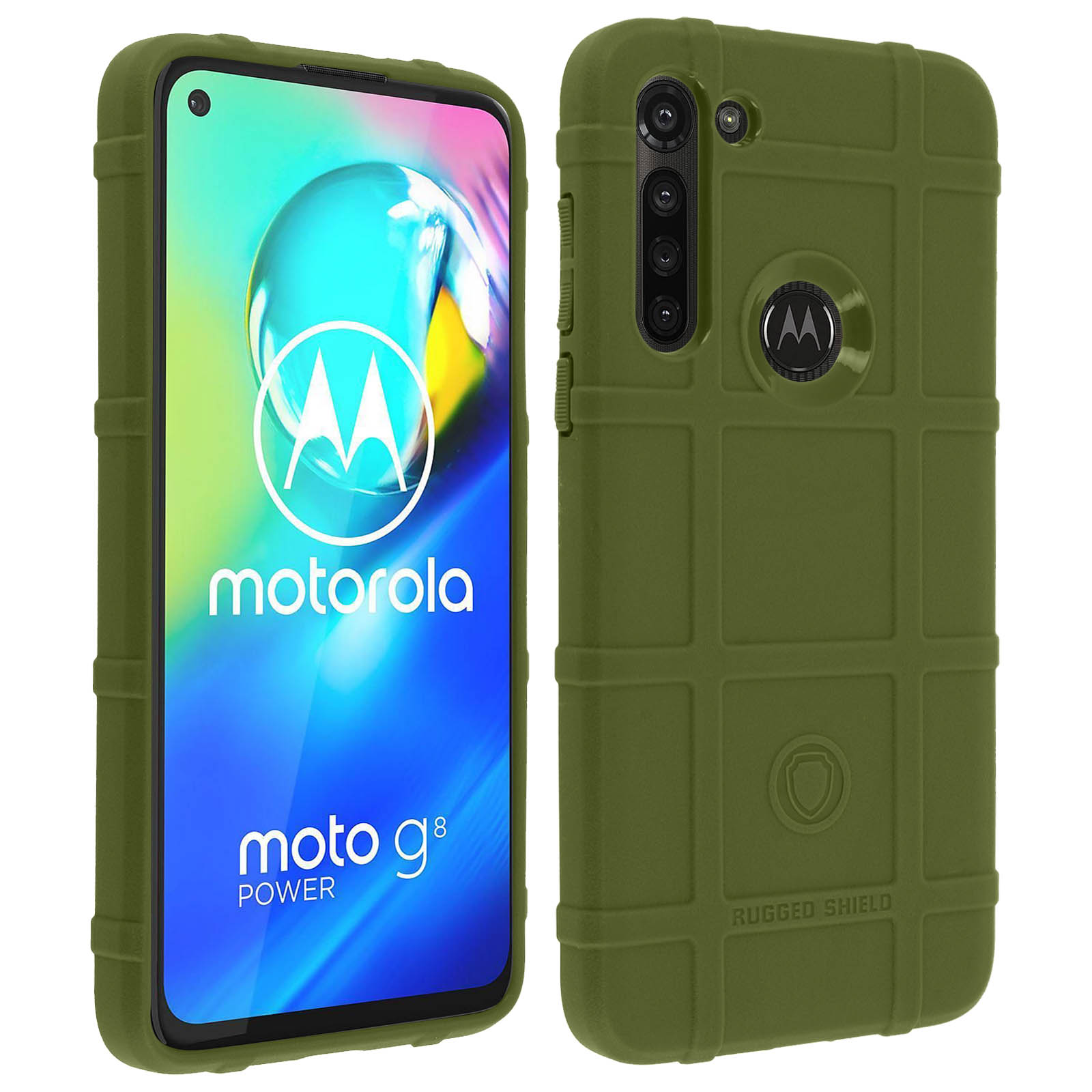 AVIZAR Panzer Style Motorola, Power, Series, Moto G8 Backcover, Grün