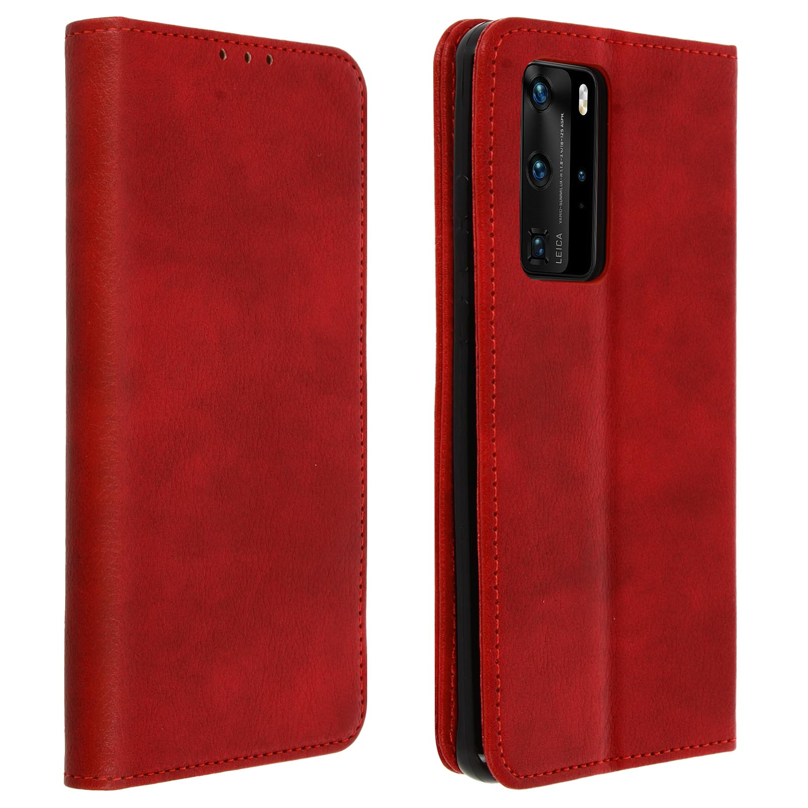 AVIZAR Lenny Series, P40 Bookcover, Rot Huawei, Pro