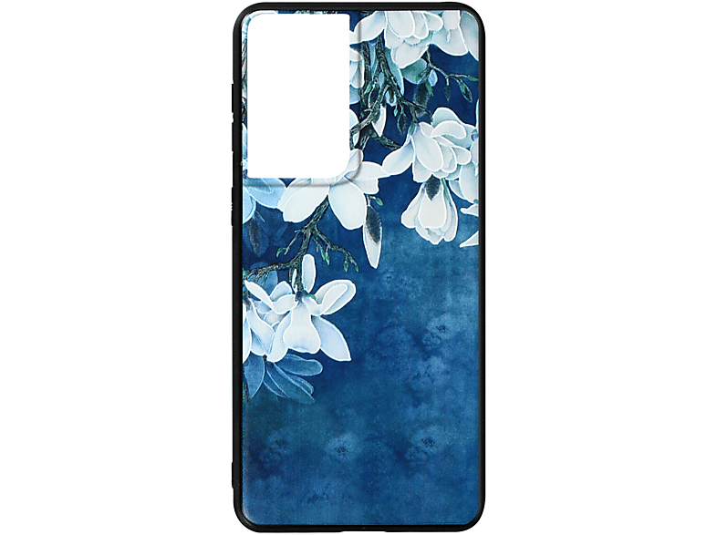 AVIZAR Blumen Series, Backcover, Samsung, Galaxy S21 Ultra, Blau
