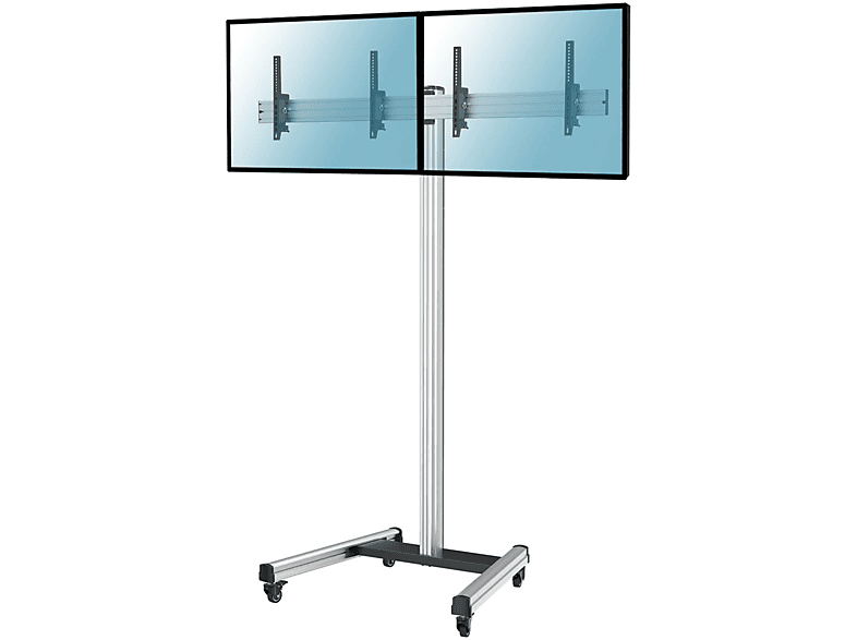 Soporte TV inclinable - KIMEX 031-1213K2 Soporte de suelo con ruedas para 2 TV 43"-49"