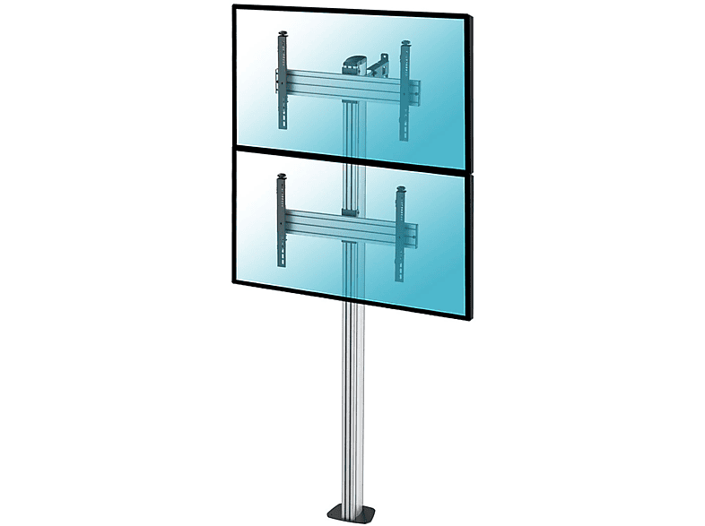 Soporte TV fijo - KIMEX 031-1201K3 Soporte de suelo atornillable para 2 TV 40"-65"