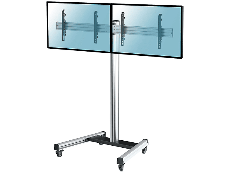 Soporte TV fijo - KIMEX 031-1210K2 Soporte de suelo con ruedas para 2 TV 43"-49"