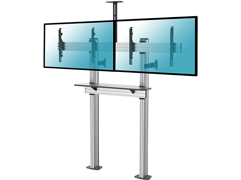 Soporte monitor - KIMEX 031-2200K3 Soporte de videoconferencia para 2 pantallas 45"-55" para atornillar