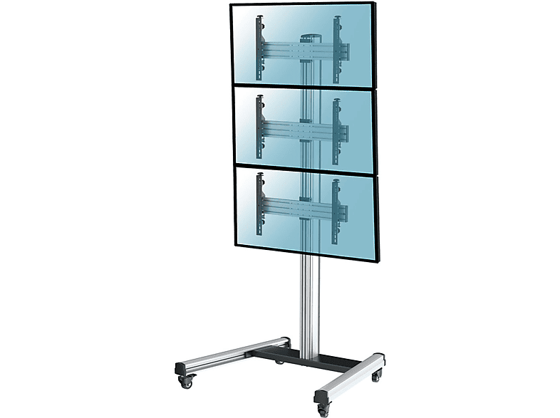 Soporte tv de suelo  - 031-1300K2 Soporte de suelo con ruedas para 3 TV 40"-65" - Altura 240 cm KIMEX