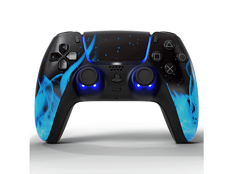 LUXCONTROLLER PS5 Custom Design LED Controller mit 2 Paddles für PlayStation5, Wireless-Controller, schwarz | PlayStation 5 Controller
