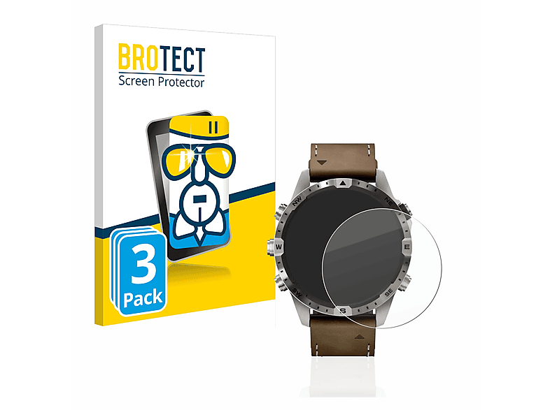 BROTECT 3x Airglass klare Schutzfolie(für Marq Adventurer (Gen Garmin 2))