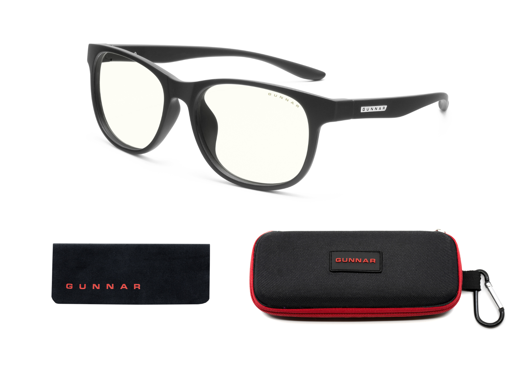 GUNNAR Kids - Brille Blaulichtfilter, UV-Schutz, Rahmen, Amber Gaming Onyx Natural Premium, Tönung, Rush