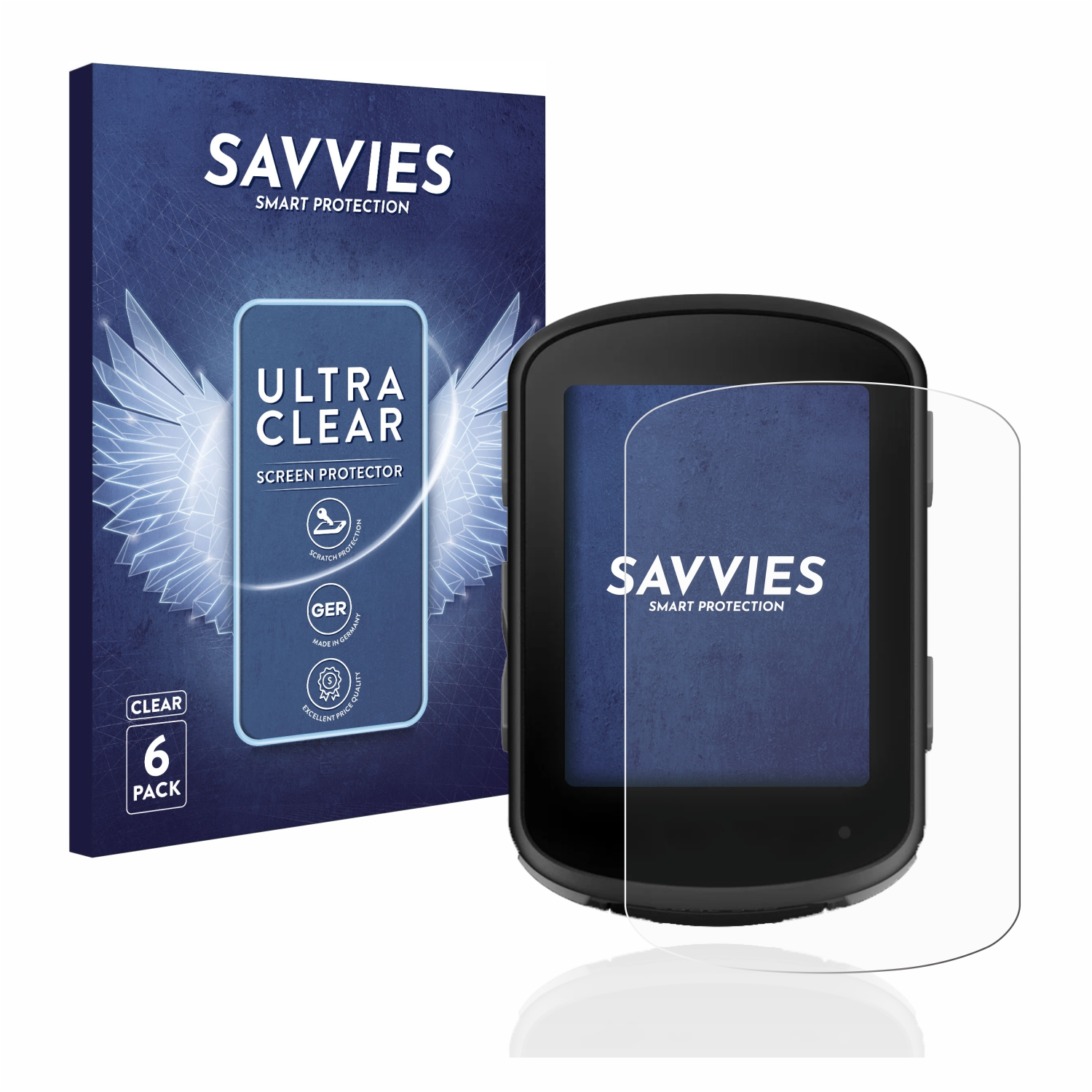 SAVVIES 6x klare Schutzfolie(für Garmin Edge 840)