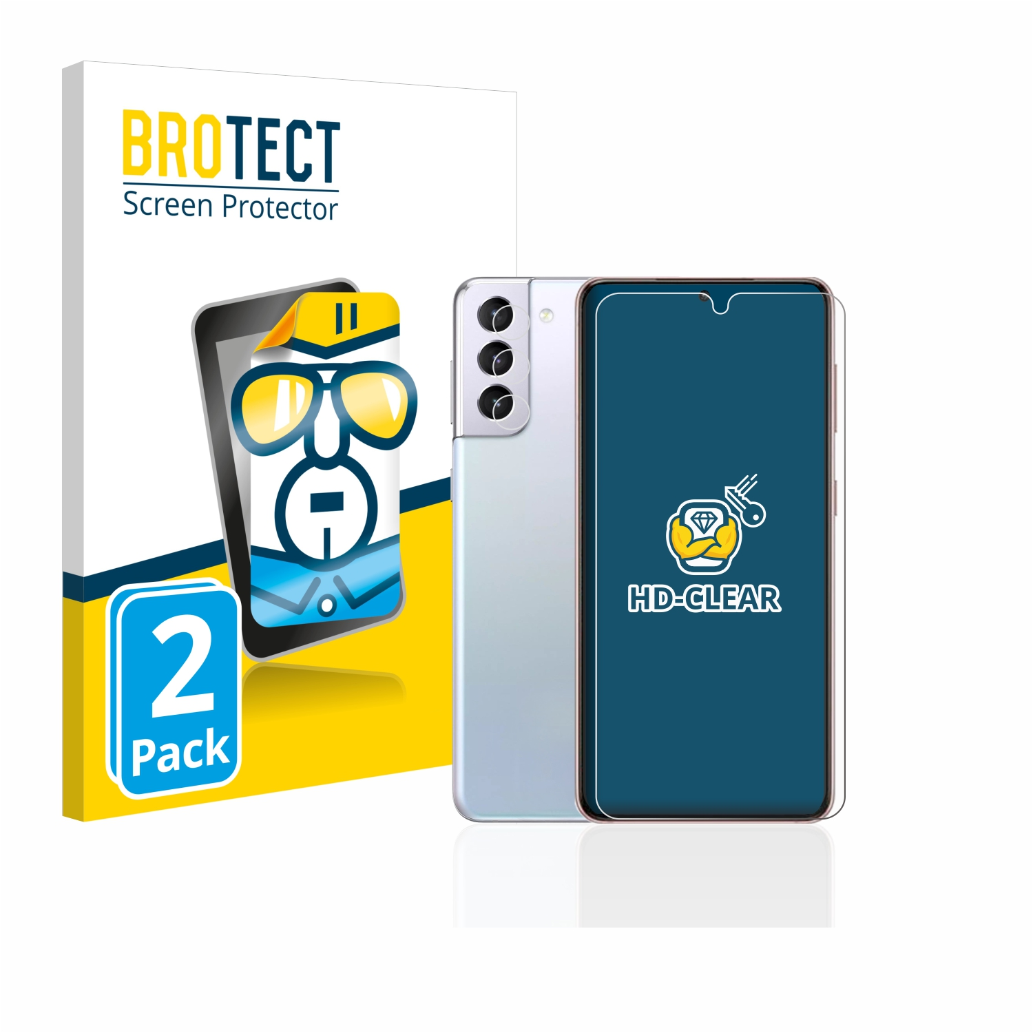 BROTECT 2x Samsung S21 Galaxy 5G) klare Schutzfolie(für