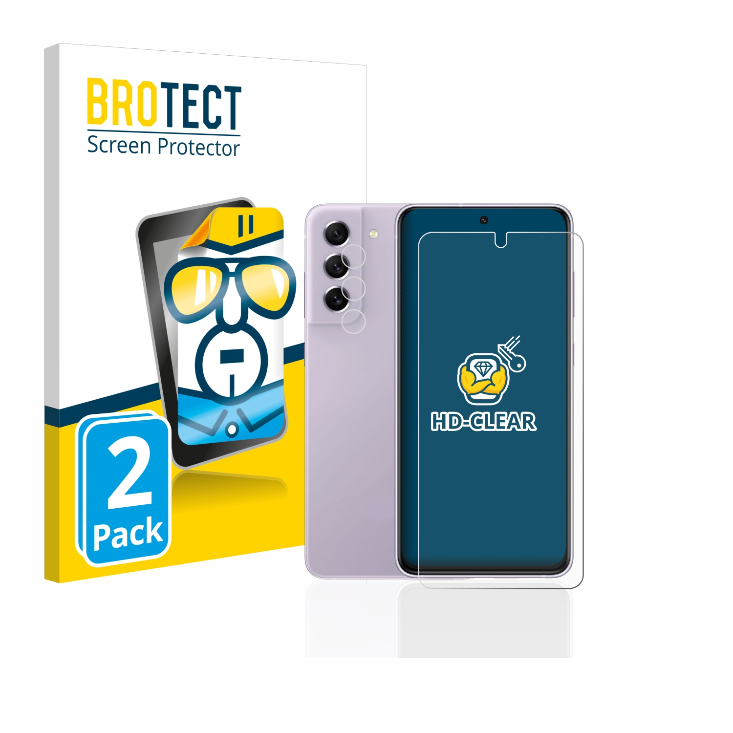 BROTECT 2x Samsung 5G) S21 FE klare Galaxy Schutzfolie(für