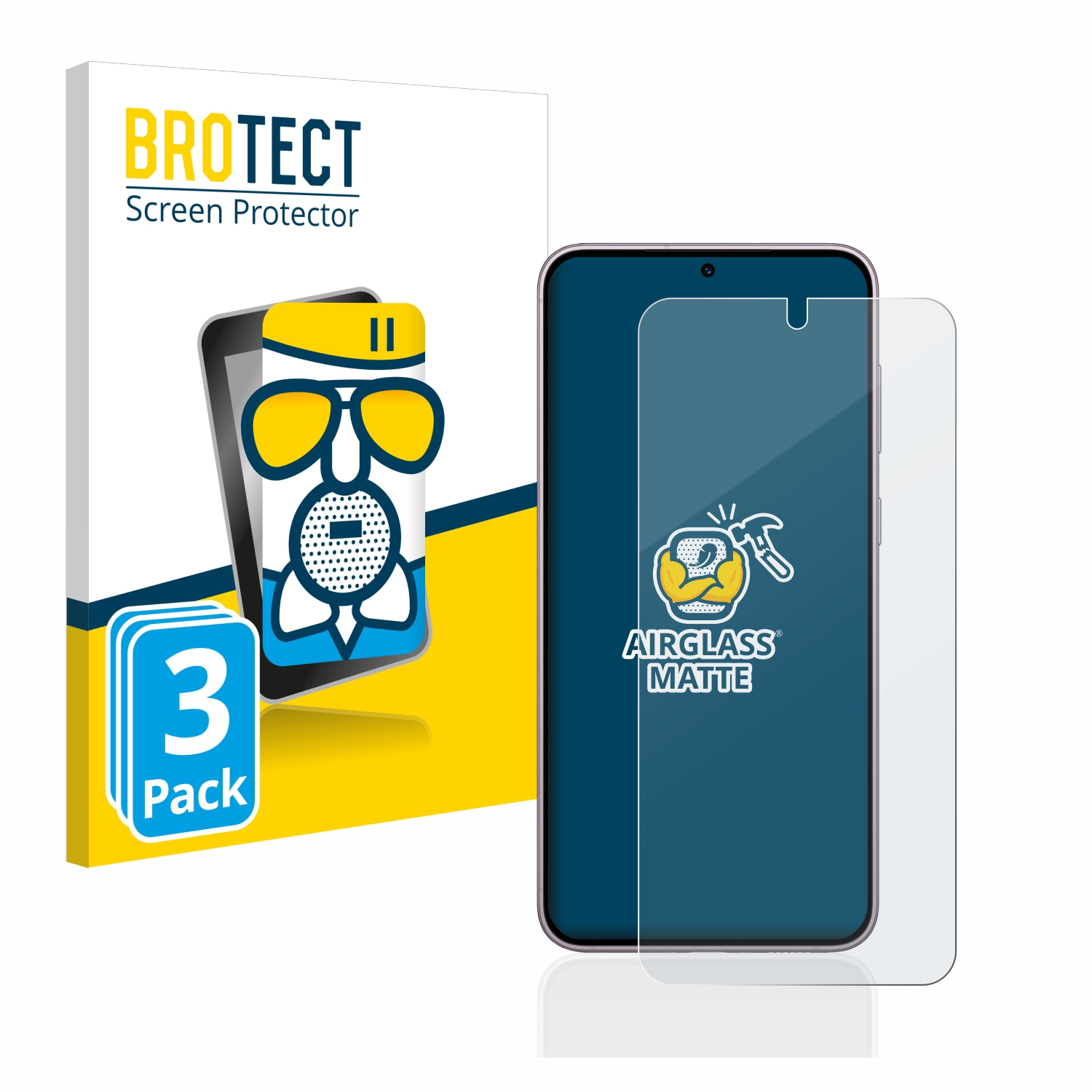 BROTECT 3x Airglass matte Schutzfolie(für Samsung Galaxy S23)