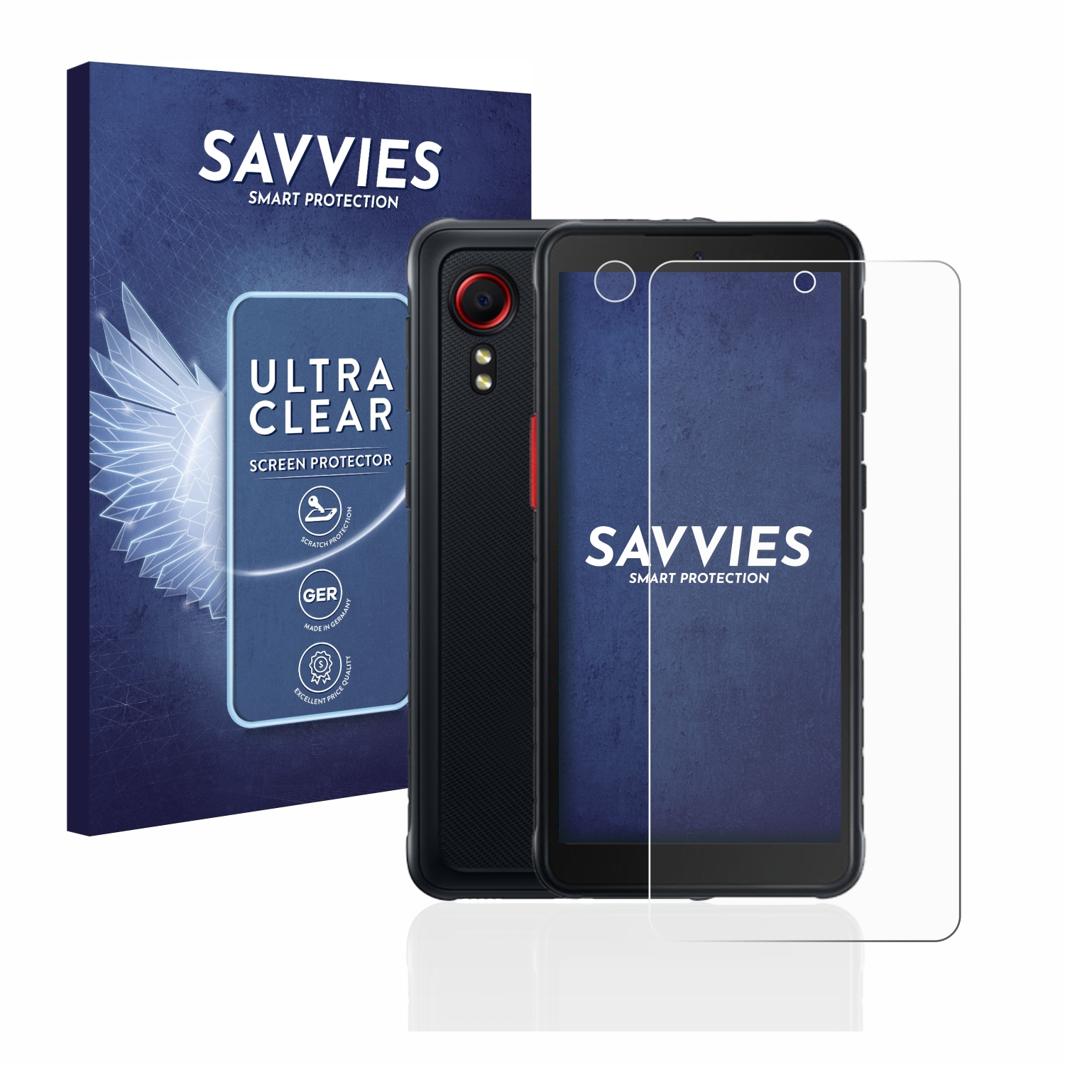 SAVVIES 18x klare 5) Galaxy Samsung Schutzfolie(für XCover