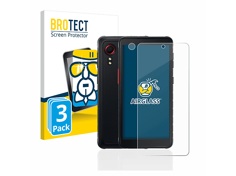 XCover 5) 3x Galaxy BROTECT klare Airglass Samsung Schutzfolie(für