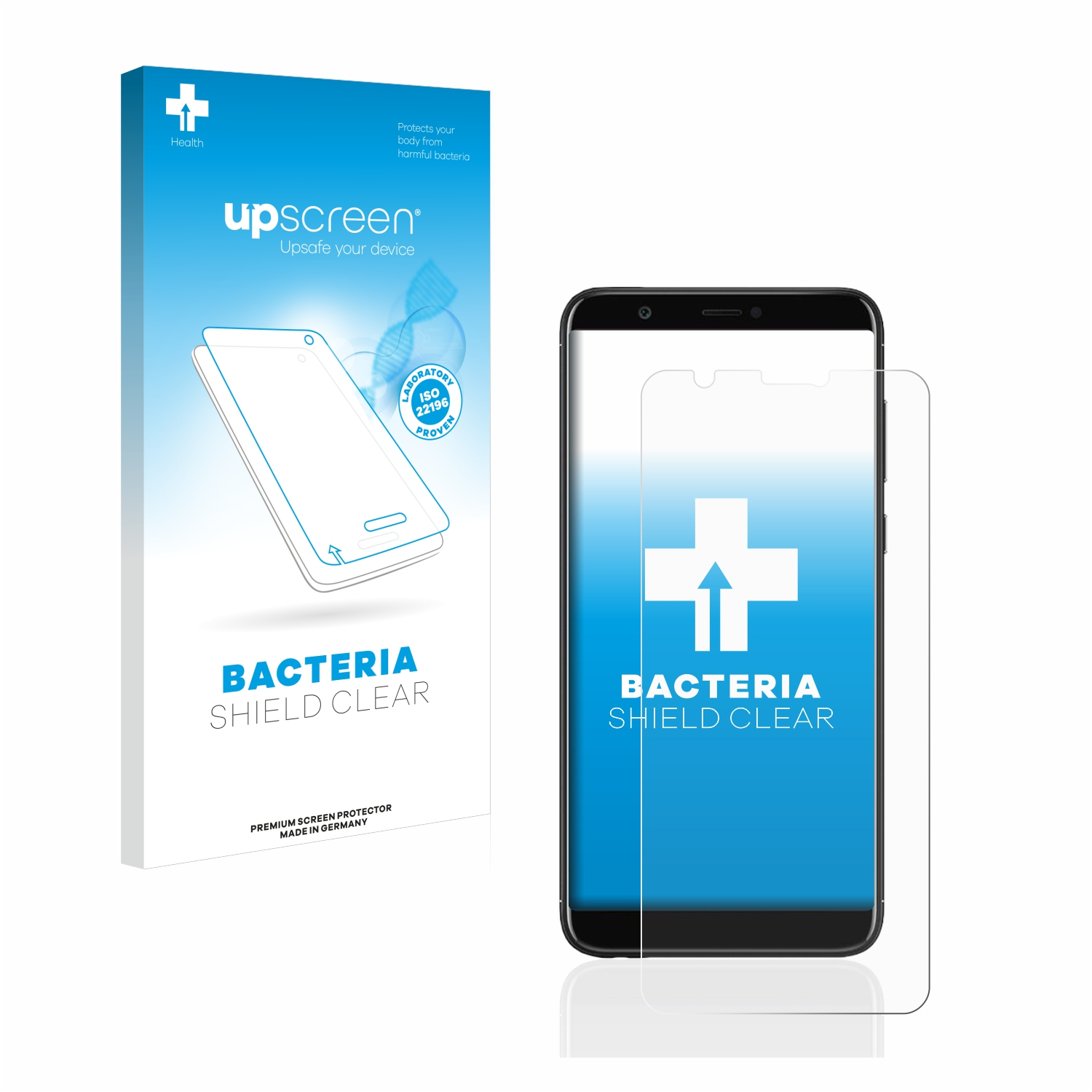 UPSCREEN antibakteriell Huawei P 2018) Schutzfolie(für klare smart
