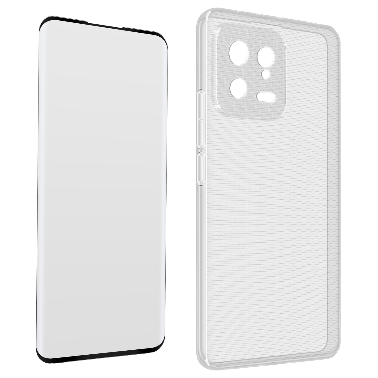 AVIZAR 360 Hülle Xiaomi Series, Backcover, Folie Xiaomi, und Schwarz Schutz, 13