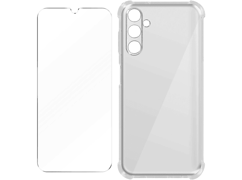 Backcover, Premium Transparent Galaxy 5G, A34 + Schutz-Set: Folie AVIZAR Hülle Samsung, Series,