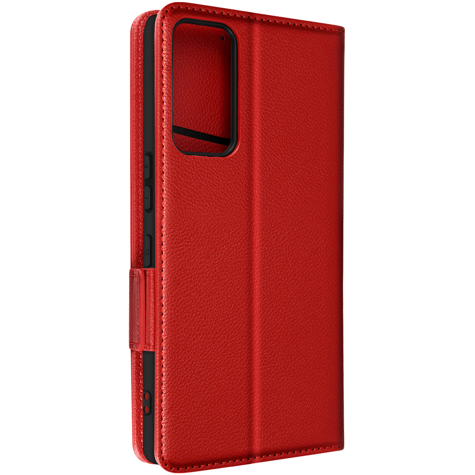 Custodia in pelle rossa, con interno nero.