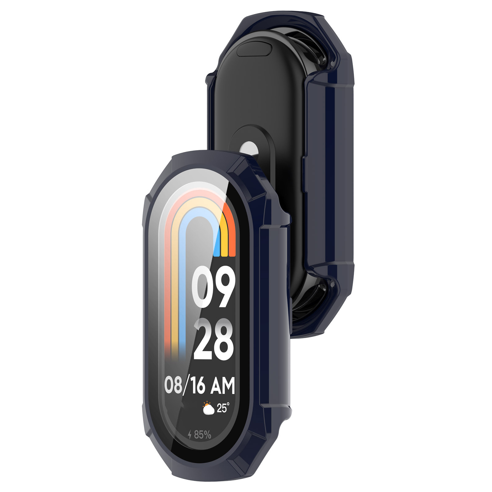 INF Smartwatch-Hülle Xiaomi Mi 8) Displayschutzfolie Uhrengehäuse(für mit Band