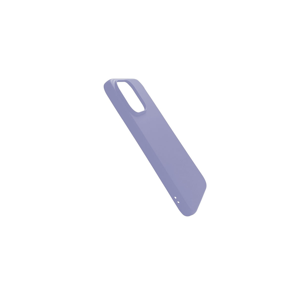 Eine hellviolette Handyhülle wird auf weißem Hintergrund gezeigt.