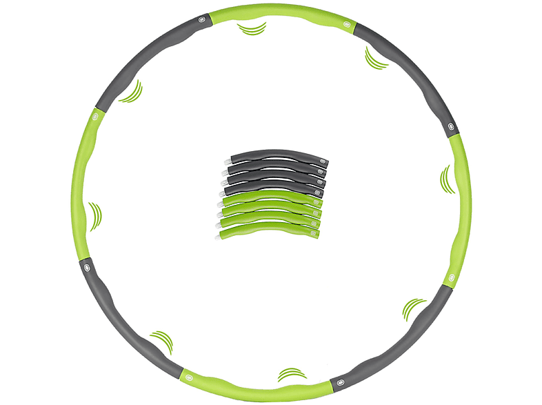 + Fitness-Reifen grün Abnehmen zum Hula-Hoop-Reifen, Hula-Hoop-Reifen LEIGO Matcha grau Hula-Hoop-Reifen, Fitness-Reifen,