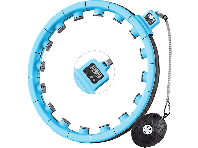 LEIGO Hula-Hoop-Reifen Smart Hula Hoop, Fitness-Reifen, Abnehmbar mit beschwerter Kugel Hula-Hoop-Reifen, blau
