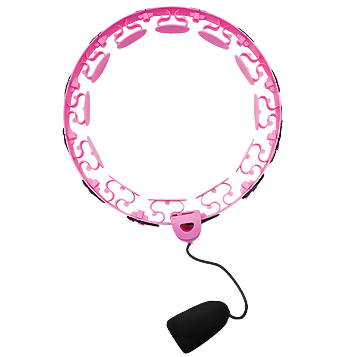 LEIGO Hula-Hoop-Reifen, Hula Innenring rosa Hoop, mit Gewichtstasche, abnehmbar Smart 27cm Hula-Hoop-Reifen