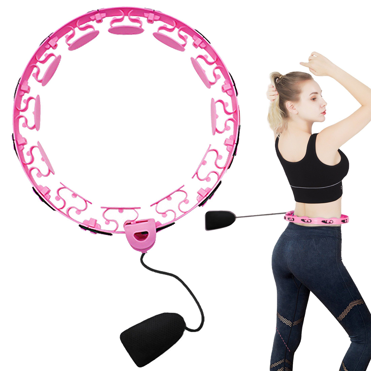 Gewichtstasche, Smart rosa Innenring abnehmbar mit Hoop, Hula Hula-Hoop-Reifen, LEIGO Hula-Hoop-Reifen 27cm