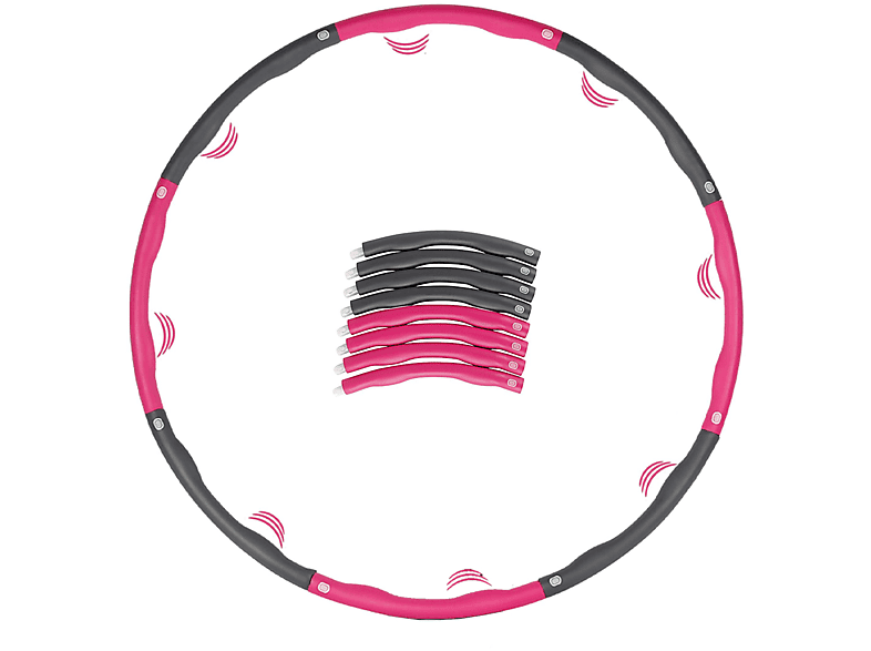 + Hula-Hoop-Reifen, Fitness-Reifen Hula-Hoop-Reifen, Fitness-Reifen LEIGO Grau Rosa Abnehmen, zum