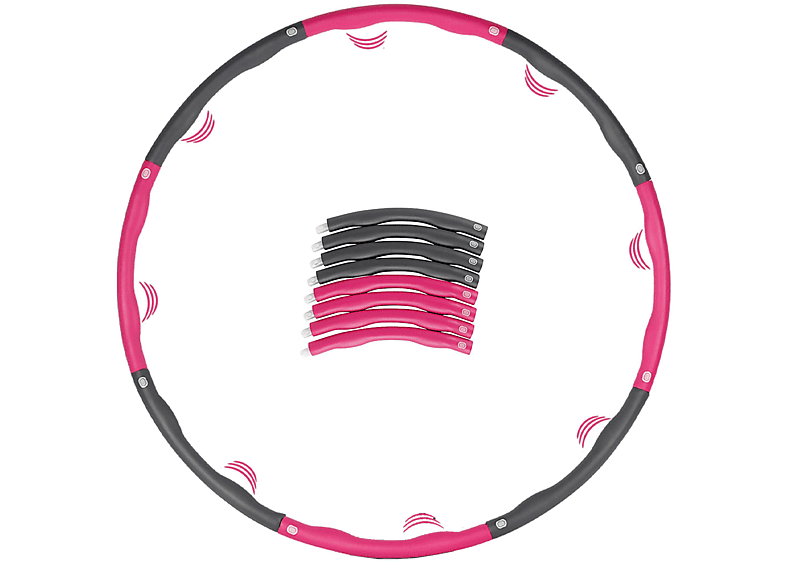 LEIGO Hula-Hoop-Reifen, Fitness-Reifen zum Abnehmen, Fitness-Reifen + Grau Hula-Hoop-Reifen, Rosa