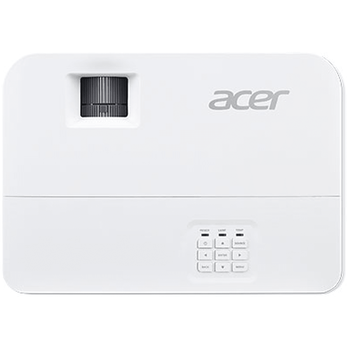 Weißer Acer-Projektor mit Knöpfen und Linse.