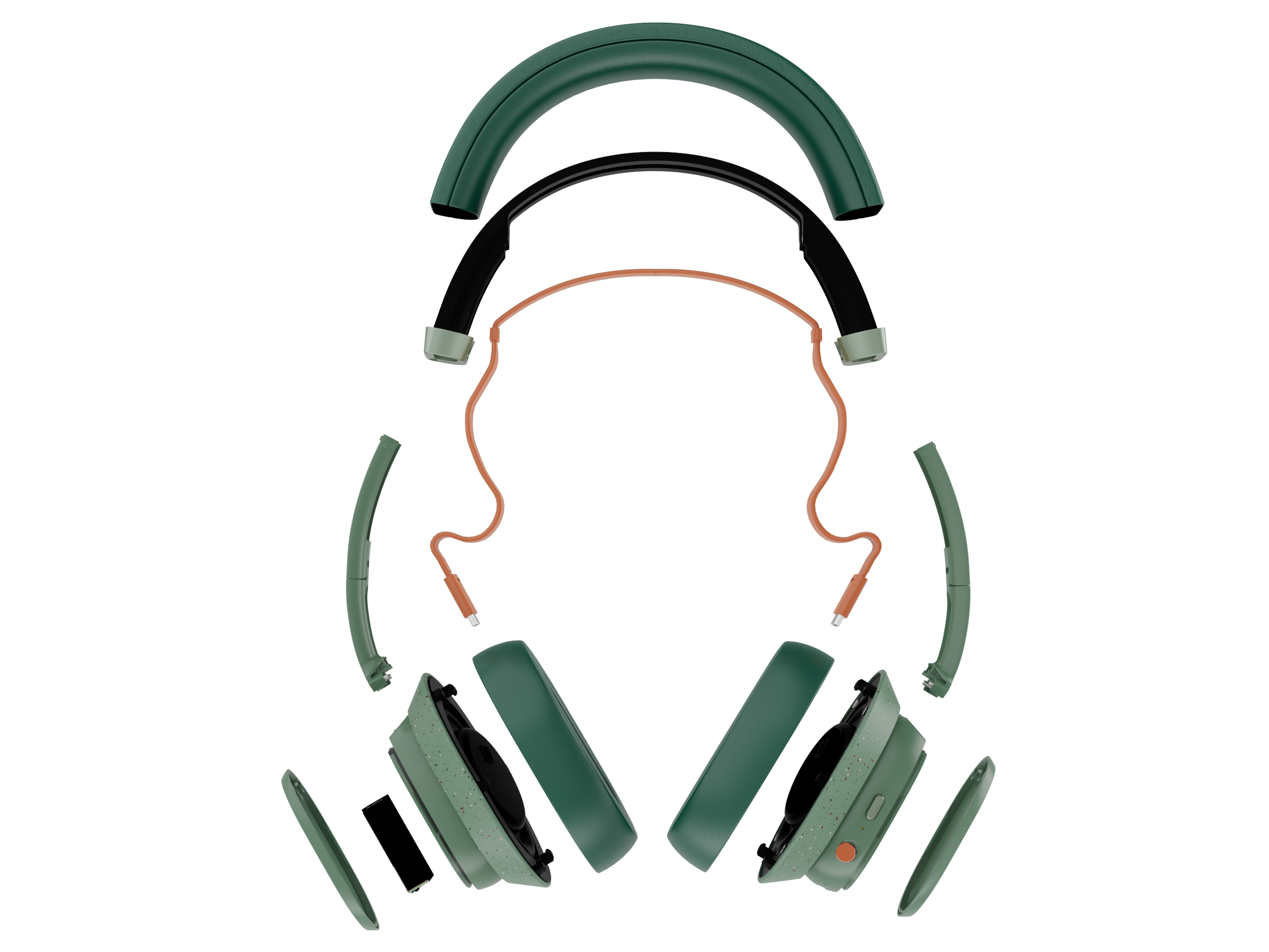 FAIRPHONE Fairbuds XL, Grün Bluetooth Over-ear Kopfhörer