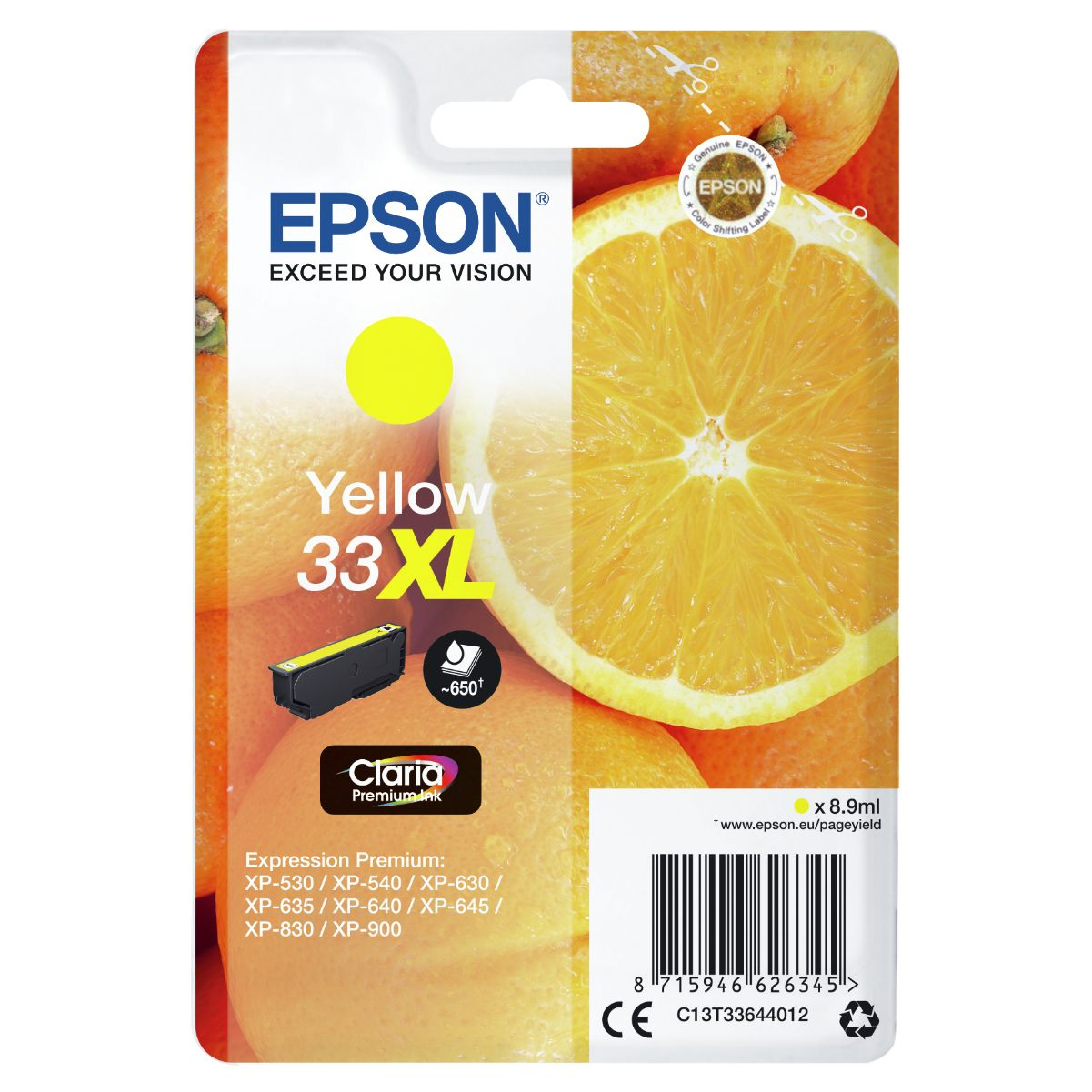EPSON 33XL Tinte (C13T33644012) yellow