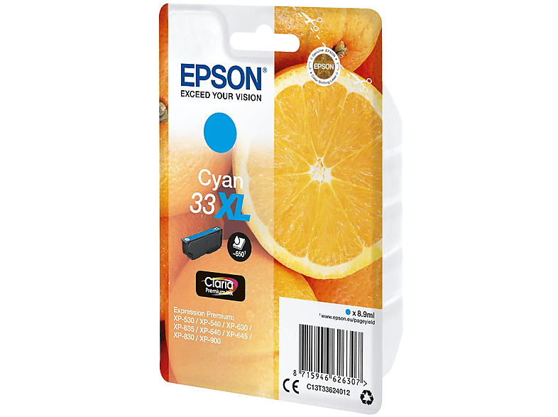 EPSON 33XL Tinte cyan (C13T33624012)