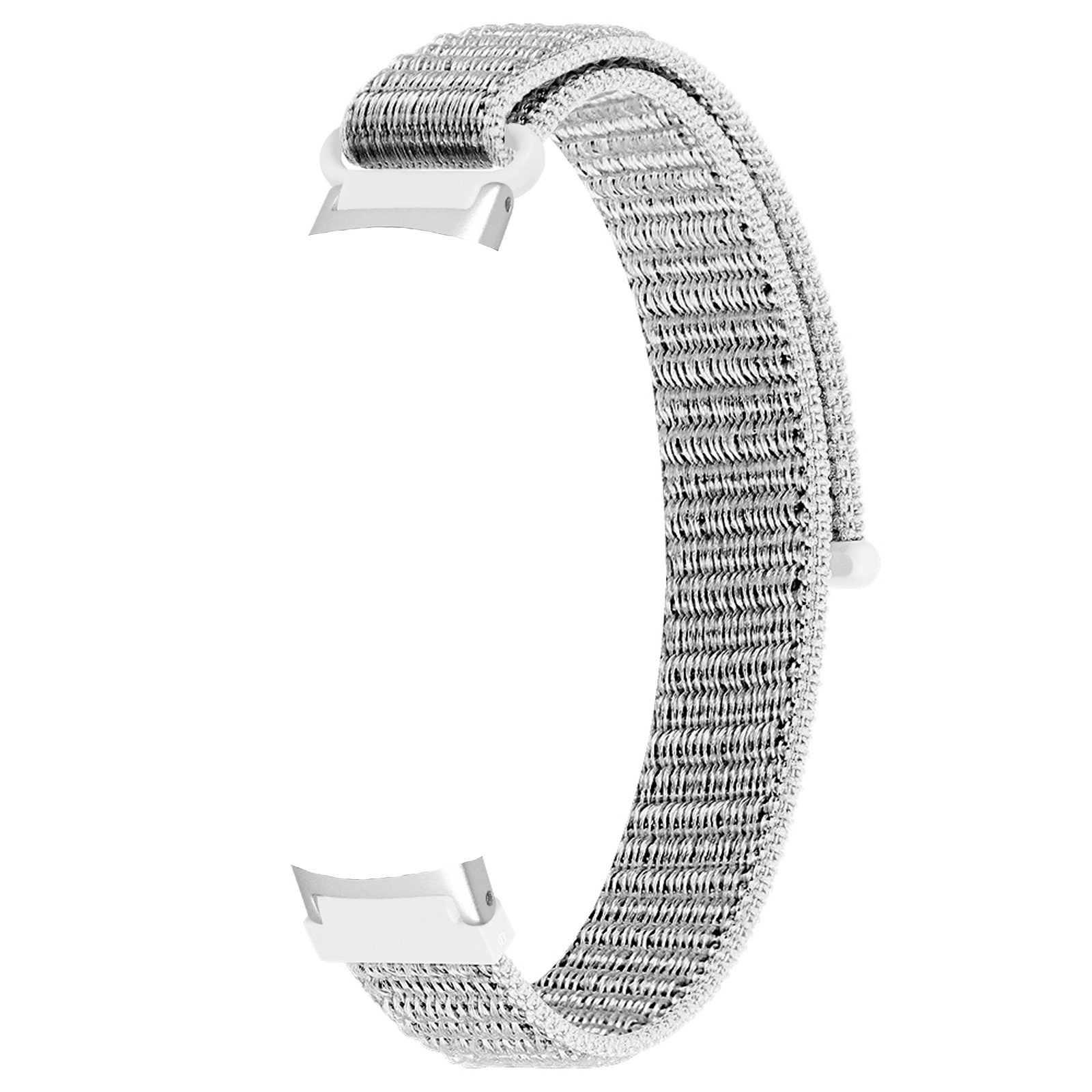 1 Nylon, Uhrenarmband Silber / geflochtenem / Fitbit, 3, Inspire / 2 aus INF Ersatzarmband,