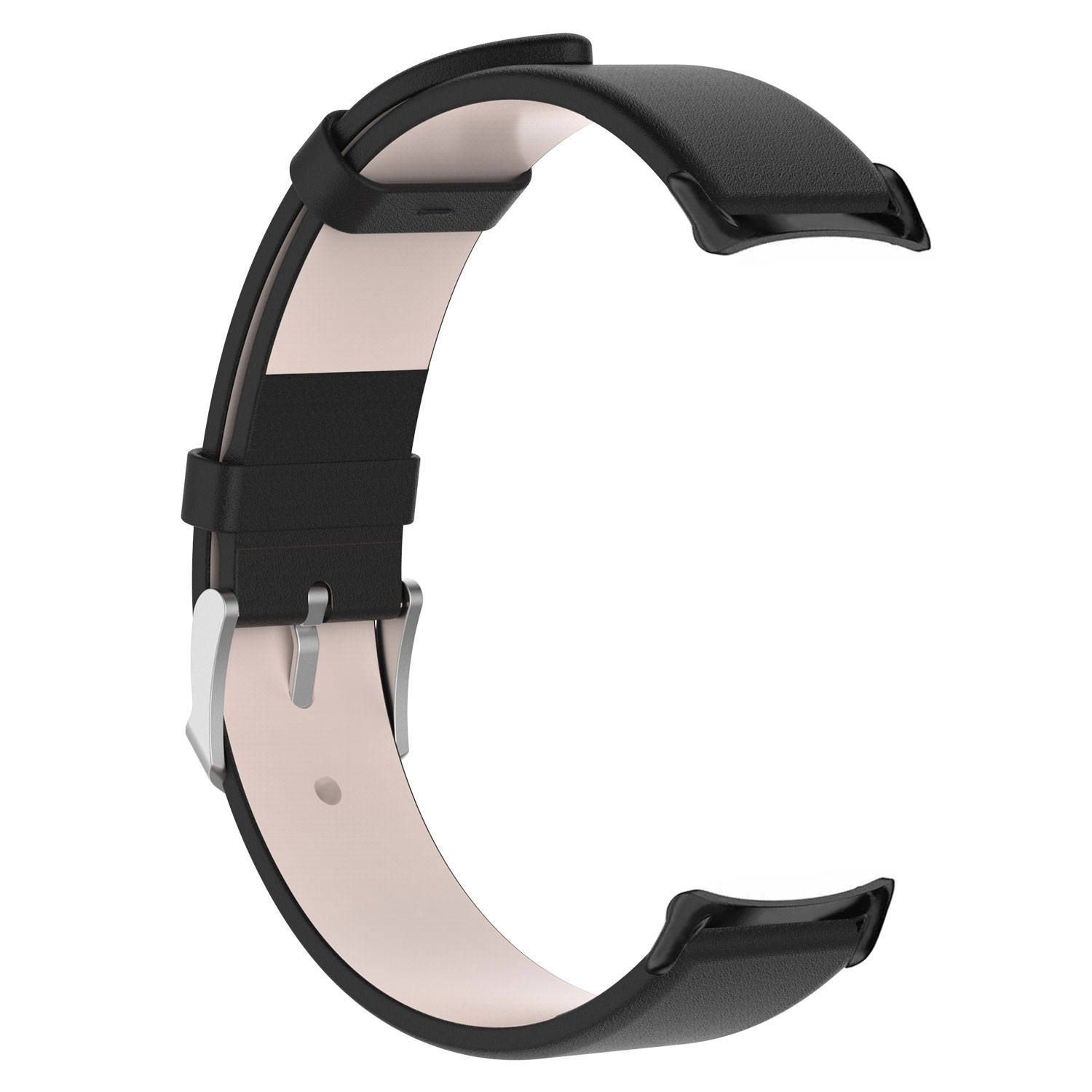INF Uhrenarmband aus echtem Leder, Schwarz 8, Ersatzarmband, Mi Band Xiaomi
