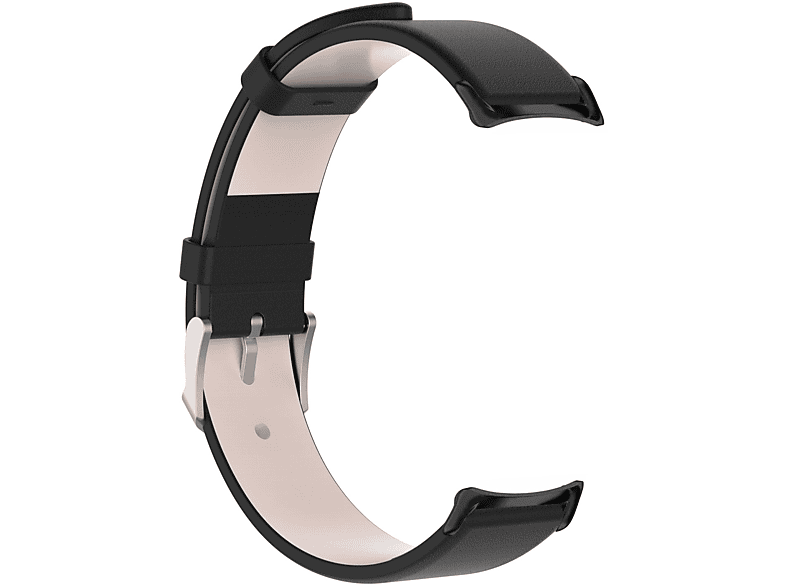 INF Uhrenarmband aus echtem Leder, Ersatzarmband, Xiaomi, Mi Band 8, Schwarz