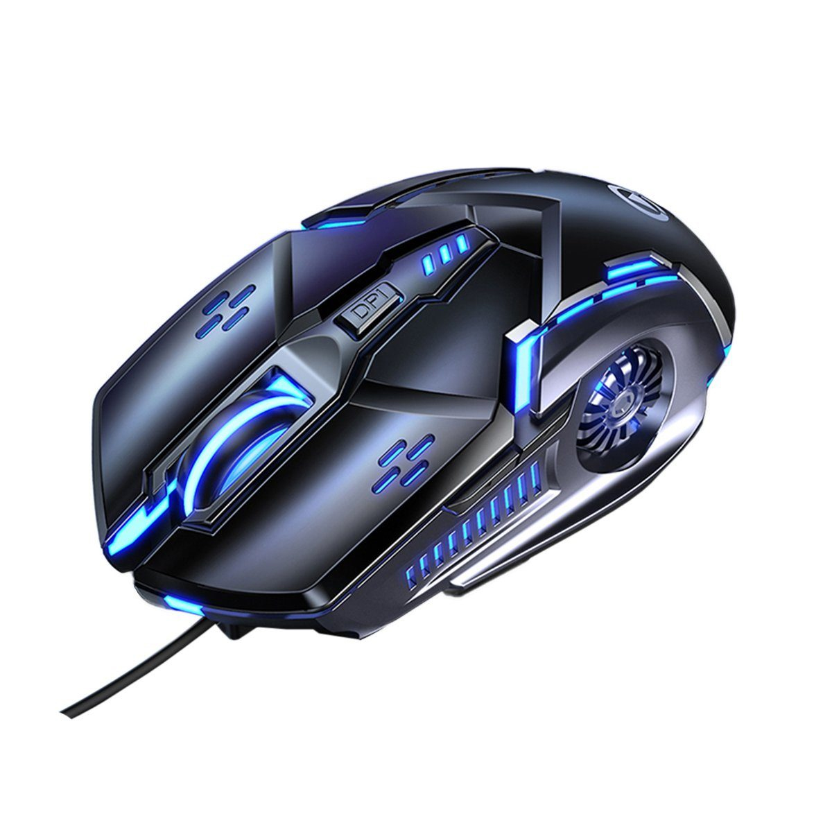 KINSI Gaming-Maus,Lautlose Maus,6-Tasten schwarz Gaming-Maus,mechanische Maus, Maus,kabelgebundene Maus