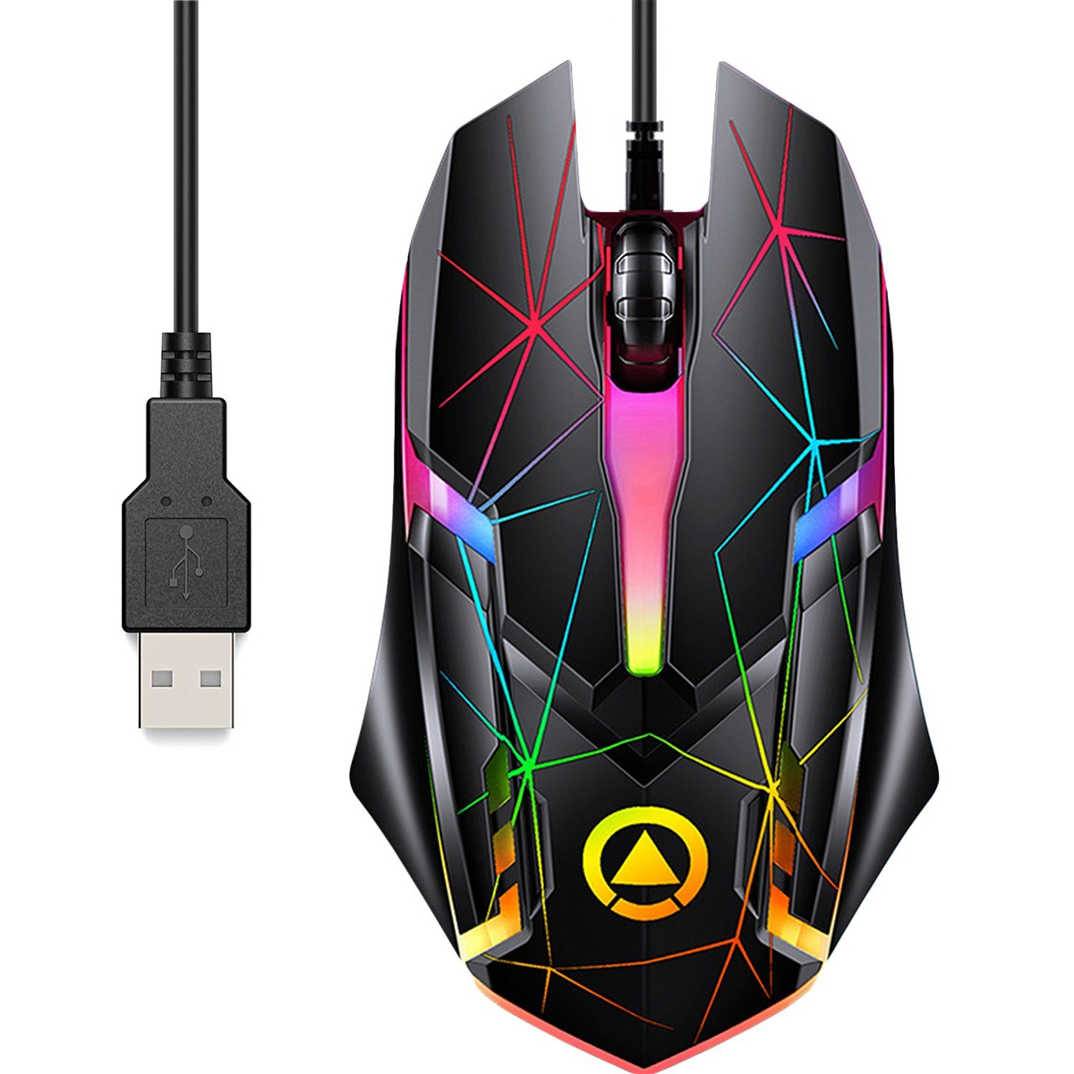 DIIDA Kabelgebunden Maus, Gaming Sterne USB, für Maus, Notebook/Laptop RGB-Beleuchtung, Maus