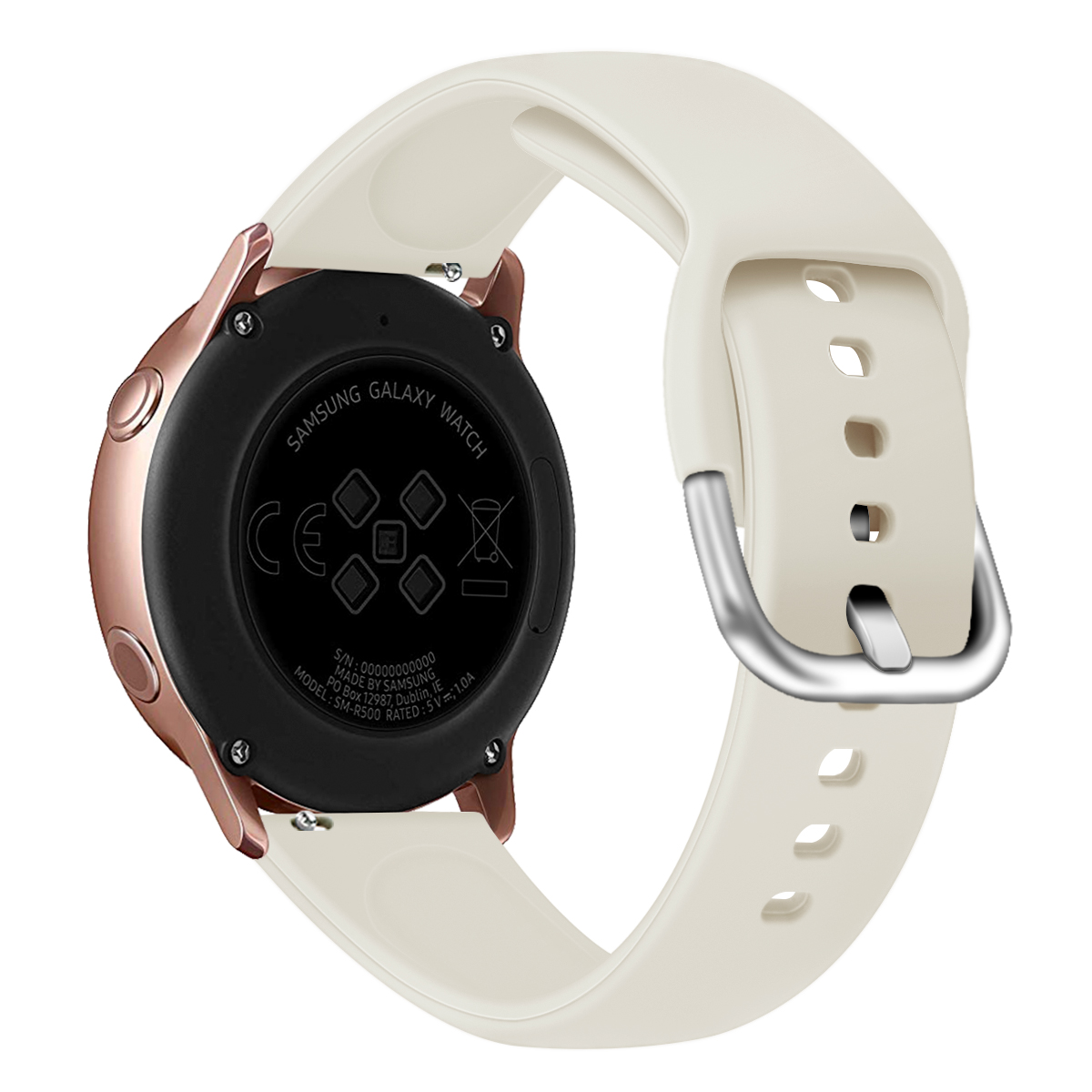 INF Uhrenarmband 44mm/Watch Galaxy 40mm 5 Watch 46mm, 4 42mm aus 4 Samsung, 40mm Classic Ersatzarmband, Silikon, 44mm/Watch Weiß