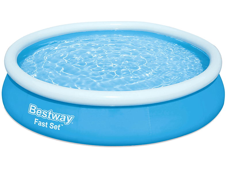 BESTWAY Fast Set Aufstellpool ohne Blau blau 366 | 76 rund x cm Pumpe SATURN Ø Pool