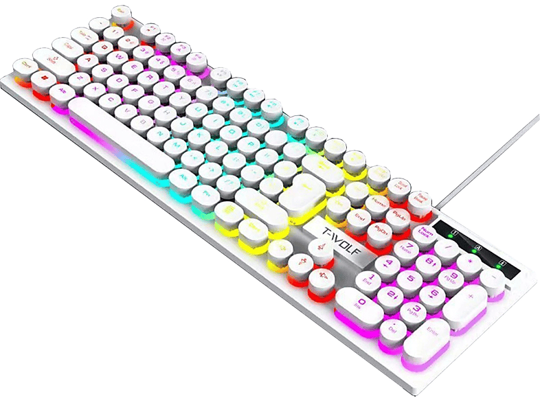 KINSI Wettbewerbs-Tastaturen,Gaming-Tastaturen,Kabelgebundene Tastatur mit LED-Licht, Tastatur