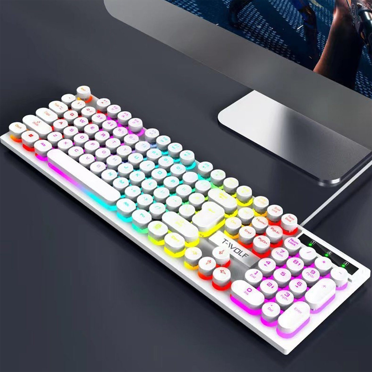 DIIDA Kabelgebundene Tastatur,Wettbewerbs-Tastaturen,Gaming-Tastaturen,mit LED-Licht, Tastatur