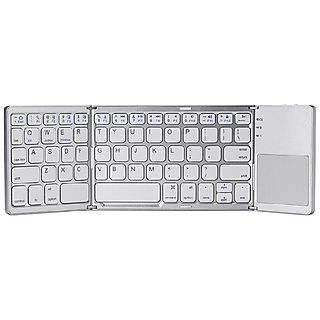 KINSI Bluetooth-Tastatur, Wireless-Tastatur, Faltbare, mit Touchpad Slimline-Tastatur, Tastatur