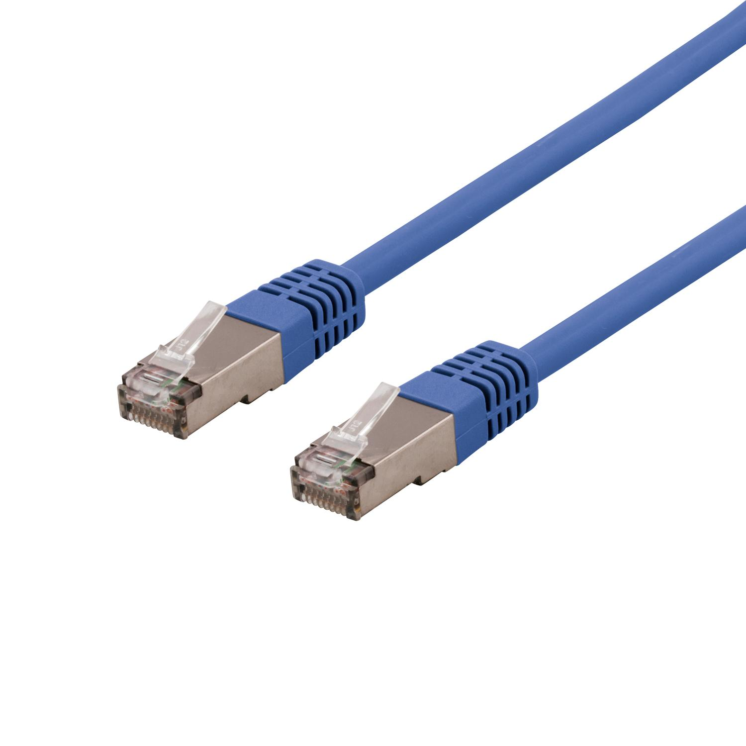 DELTACO DELTACO U / m 1,5 cert, Cat6a Delta kabel, FTP Patchkabel, blau, LSZH, 1,5m