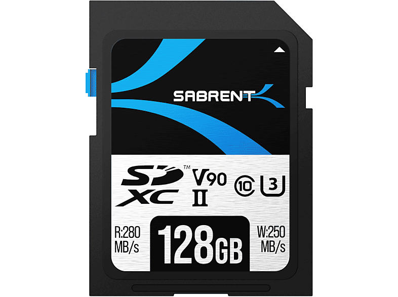 SABRENT V90 128GB SD UHS-II, SDXC SD Karte, 128 GB, 280 MB/s