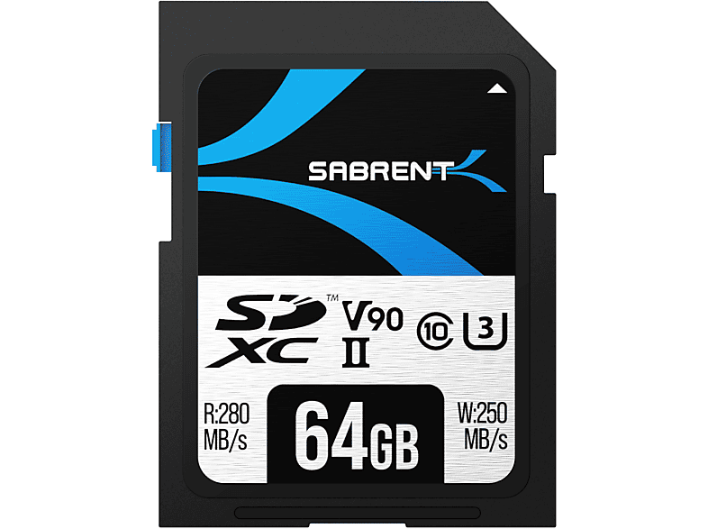 SABRENT V90 64 SDXC MB/s GB, UHS-II, SD Karte, SD 280 64GB